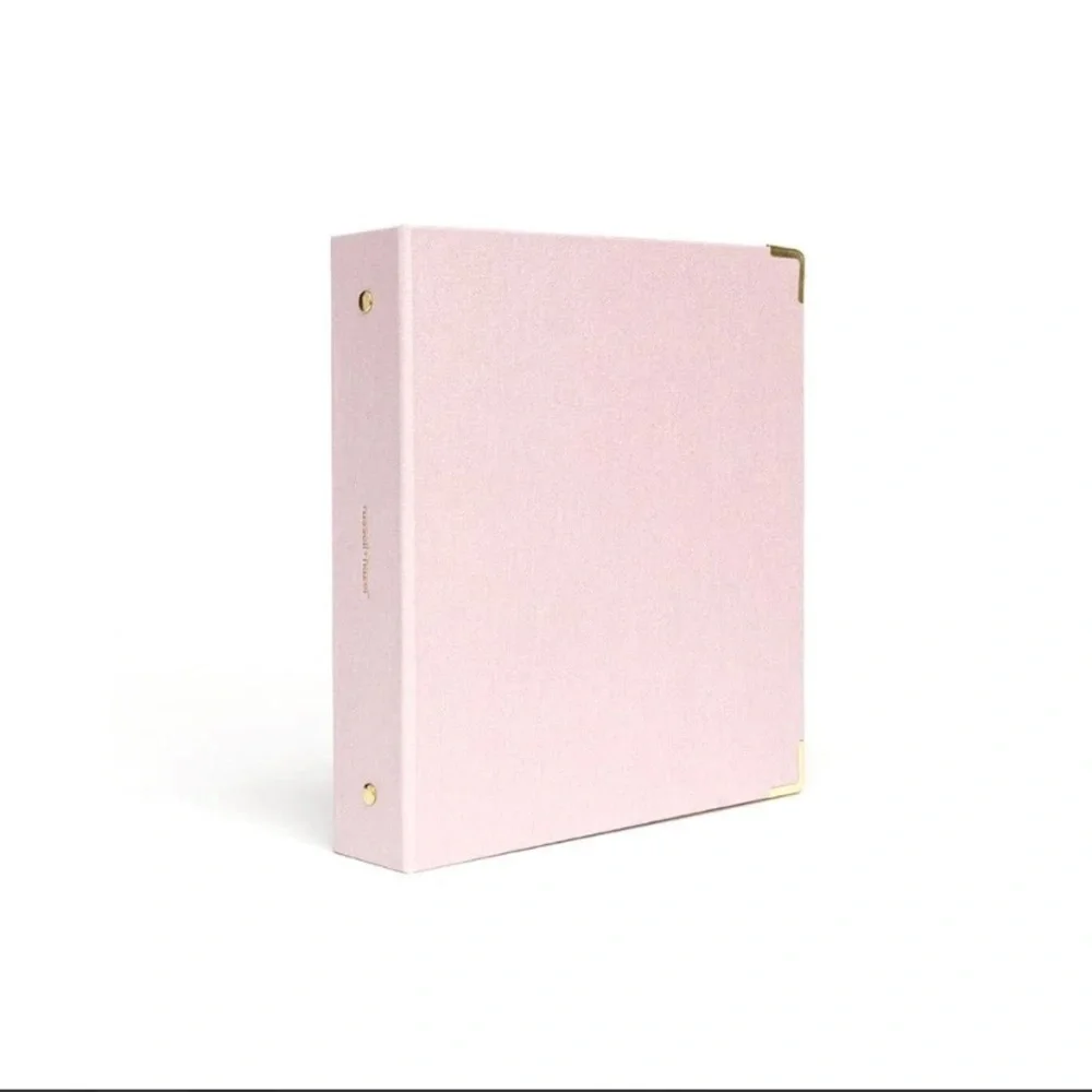 NWT Russell+Hazel Mini 1” Three Ring Binder in Peony Pink